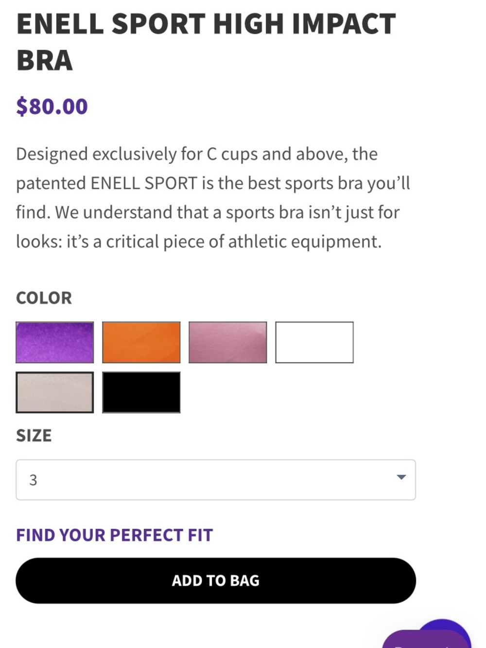 ENELL Ecru Satin Sports Bra Size 3 41-45 - Picture 3 of 9